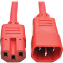 Tripp Lite 6ft Heavy Duty Power Extension Cord 15A 14 AWG C14 C15 Red 6' - American Tech Depot