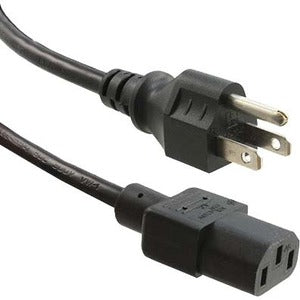 ENET 5-15P to C13 3ft Black External Power Cord - Cable NEMA 5-15P to IEC-320 C13 10A 3'