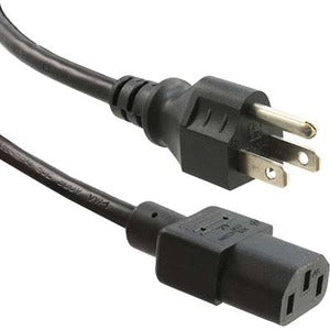 ENET 5-15P to C13 6ft Black External Power Cord - Cable NEMA 5-15P to IEC-320 C13 10A 6'