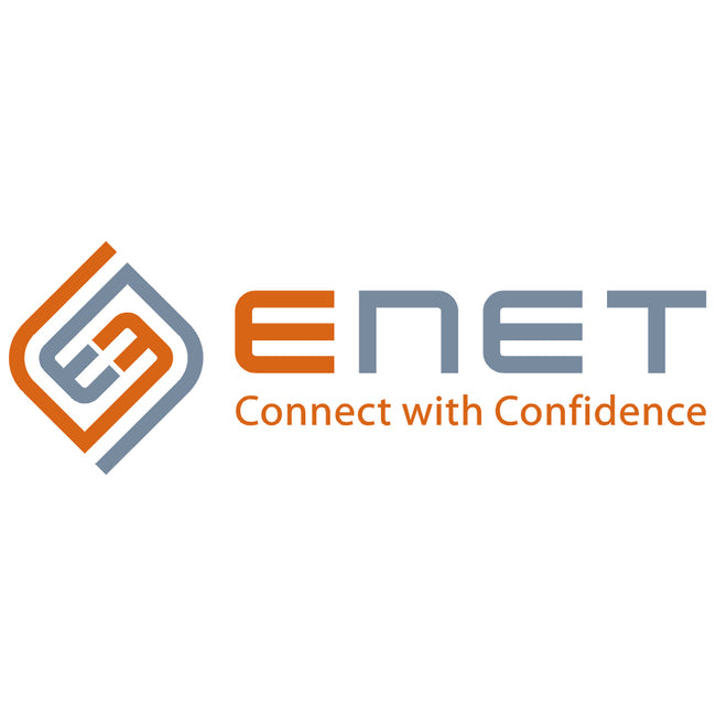 ENET 5-15P to C13 6ft Black External Heavy-Duty Power Cord - Cable NEMA 5-15P to IEC-320 C13 15A 14AWG Black 6'