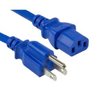 ENET 5-15P to C13 4ft Blue External Power Cord - Cable NEMA 5-15P to IEC-320 C13 10A 18AWG 4'