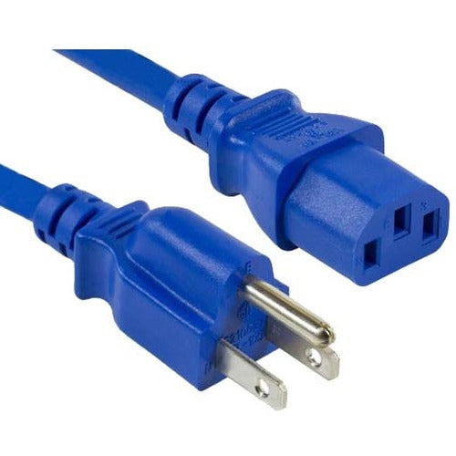 ENET 5-15P to C13 4ft Blue External Power Cord - Cable NEMA 5-15P to IEC-320 C13 10A 18AWG 4'
