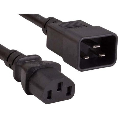 ENET C13 to C14 6ft Black Power Cord - Cable 250V 14 AWG 15A NEMA IEC-320 C13 to IEC-320 C20 6'