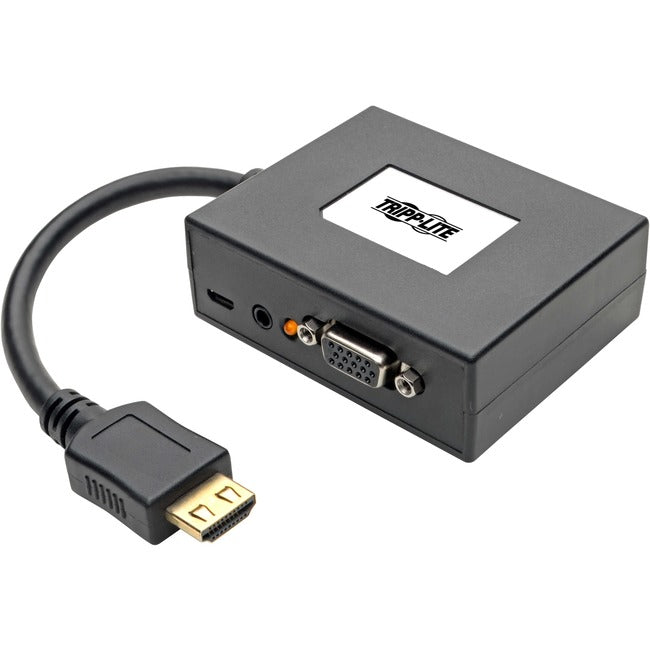 Tripp Lite 2-Port HDMI to VGA Splitter Audio-Video Adapter 1920x1440 1080p - American Tech Depot