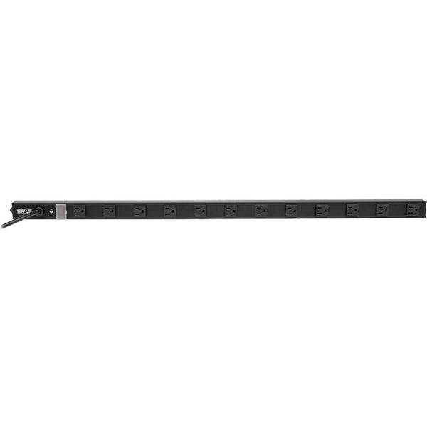 Tripp Lite 12 Outlet Power Strip 5-15R 15' Cord Vertical 5-15P 15A 36" Black - American Tech Depot