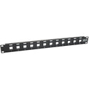 Tripp Lite 12-Port Keystone Blank Patch Panel RJ45 USB HDMI Cat5-Cat6 1URM - American Tech Depot