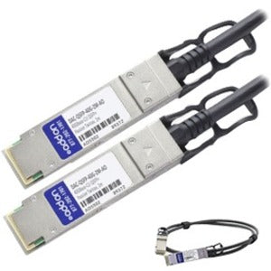 AddOn Dell DAC-QSFP-40G-2M Compatible TAA Compliant 40GBase-CU QSFP+ to QSFP+ Direct Attach Cable (Passive Twinax, 2m) - American Tech Depot