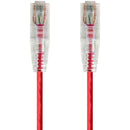 Monoprice SlimRun Cat6 28AWG UTP Ethernet Network Cable, 2ft Red - American Tech Depot