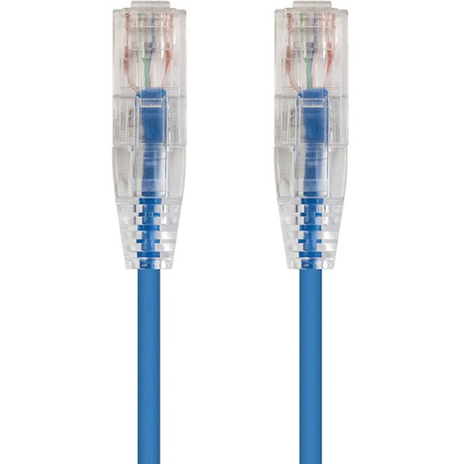 Monoprice SlimRun Cat6 28AWG UTP Ethernet Network Cable, 3ft Blue - American Tech Depot