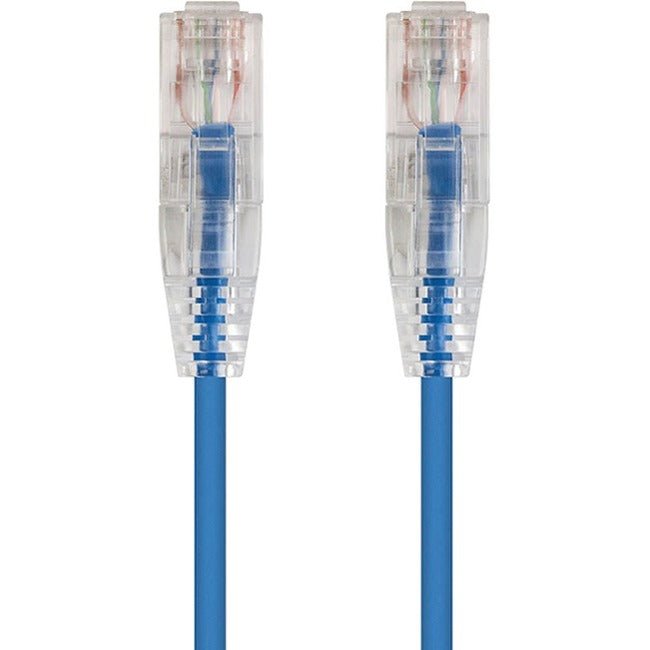 Monoprice SlimRun Cat6 28AWG UTP Ethernet Network Cable, 5ft Blue - American Tech Depot