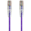Monoprice SlimRun Cat6 28AWG UTP Ethernet Network Cable, 7ft Purple - American Tech Depot
