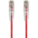 Monoprice SlimRun Cat6 28AWG UTP Ethernet Network Cable, 7ft Red - American Tech Depot