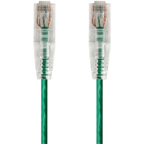 Monoprice SlimRun Cat6 28AWG UTP Ethernet Network Cable, 14ft Green - American Tech Depot