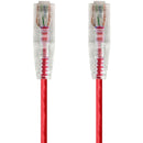 Monoprice SlimRun Cat6 28AWG UTP Ethernet Network Cable, 14ft Red - American Tech Depot