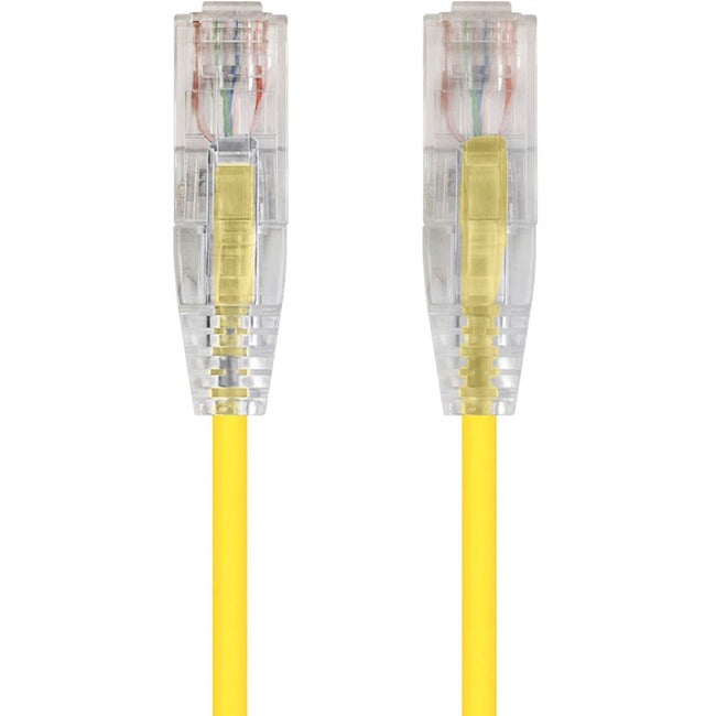 Monoprice SlimRun Cat6 28AWG UTP Ethernet Network Cable, 14ft Yellow - American Tech Depot