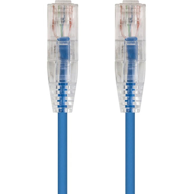 Monoprice SlimRun Cat6 28AWG UTP Ethernet Network Cable, 20ft Blue - American Tech Depot