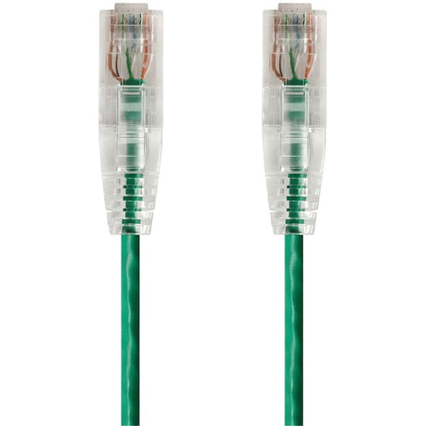 Monoprice SlimRun Cat6 28AWG UTP Ethernet Network Cable, 20ft Green - American Tech Depot