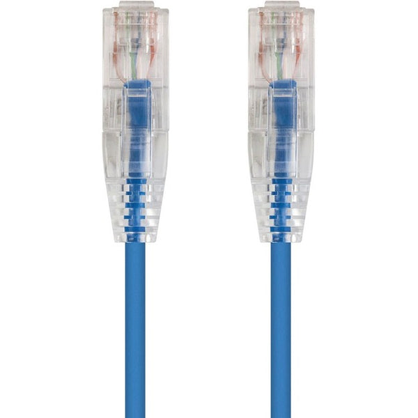 Monoprice SlimRun Cat6 28AWG UTP Ethernet Network Cable, 6-inch Blue - American Tech Depot