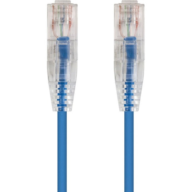 Monoprice SlimRun Cat6 28AWG UTP Ethernet Network Cable, 6-inch Blue - American Tech Depot