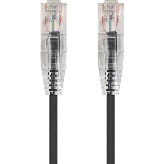 Monoprice SlimRun Cat6 28AWG UTP Ethernet Network Cable, 5ft Black - American Tech Depot