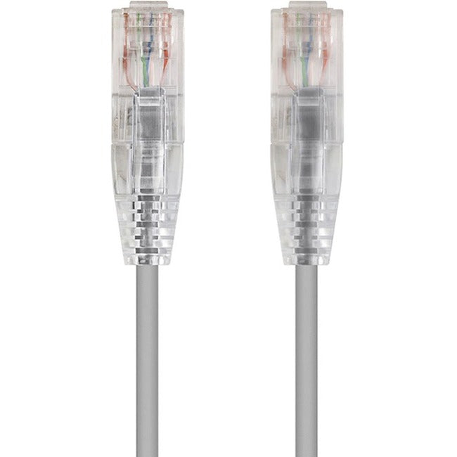 Monoprice SlimRun Cat6 28AWG UTP Ethernet Network Cable, 3ft Gray - American Tech Depot