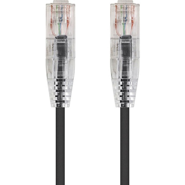 Monoprice SlimRun Cat6 28AWG UTP Ethernet Network Cable, 3ft Black - American Tech Depot