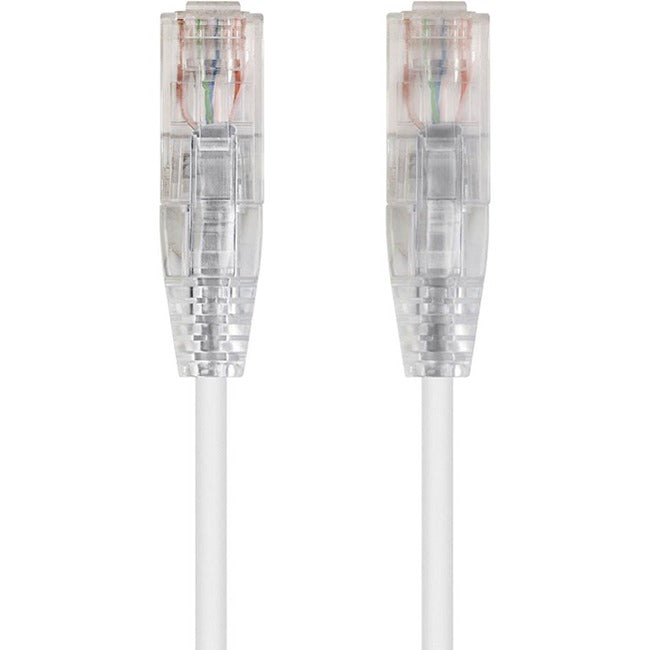 Monoprice SlimRun Cat6 28AWG UTP Ethernet Network Cable, 20ft White - American Tech Depot