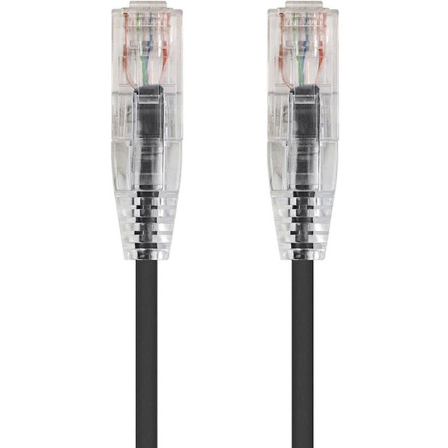 Monoprice SlimRun Cat6 28AWG UTP Ethernet Network Cable, 20ft Black - American Tech Depot