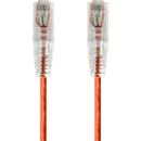 Monoprice SlimRun Cat6 28AWG UTP Ethernet Network Cable, 1ft Orange - American Tech Depot