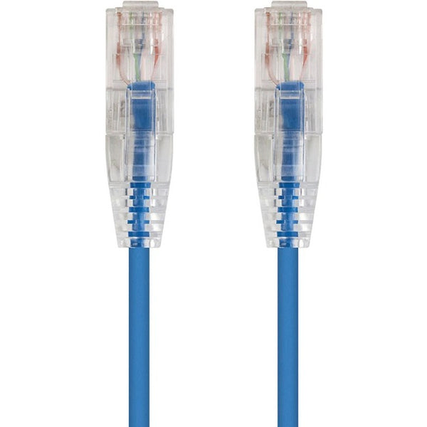 Monoprice SlimRun Cat6 28AWG UTP Ethernet Network Cable, 1ft Blue - American Tech Depot