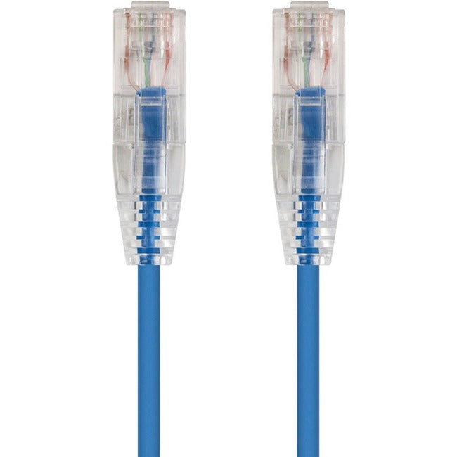 Monoprice SlimRun Cat6 28AWG UTP Ethernet Network Cable, 1ft Blue - American Tech Depot