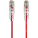 Monoprice SlimRun Cat6 28AWG UTP Ethernet Network Cable, 10ft Red - American Tech Depot