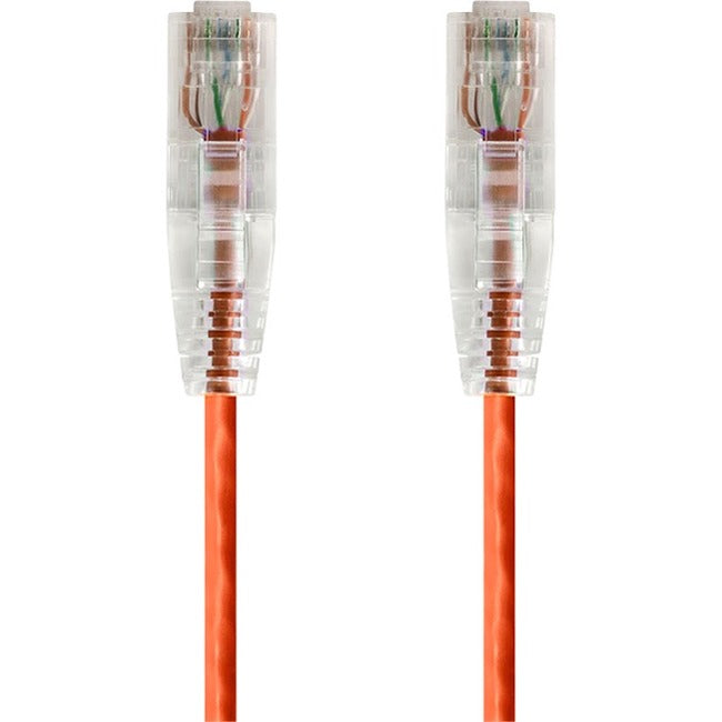 Monoprice SlimRun Cat6 28 AWG UTP Ethernet Network Cable, 2ft Orange - American Tech Depot