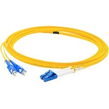 AddOn 2m FC (Male) to LC (Male) Yellow OS2 Duplex Fiber OFNR (Riser-Rated) Patch Cable - American Tech Depot