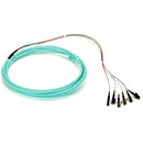 Black Box 3m LC OM3 50-Micron MM Fiber Pigtail 12-Strand OFNR PVC Aqua