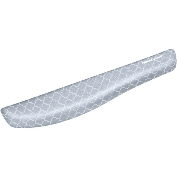 Fellowes PlushTouch™ Keyboard Wrist Rest with Microban® - Gray Lattice