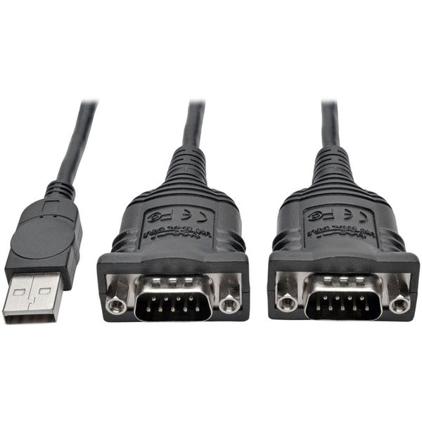 Tripp Lite 2-Port USB to DB9 Serial FTDI Adapter Cable with COM Retention (M-M), 6 ft - American Tech Depot