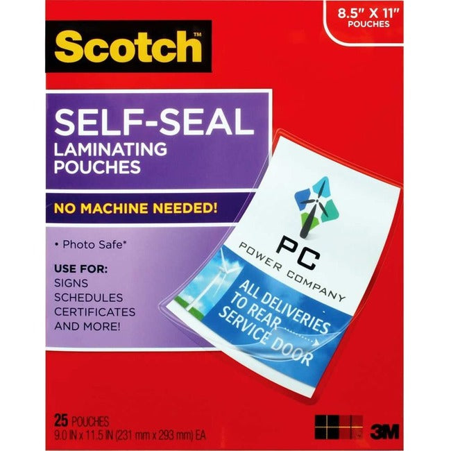 Scotch Self-Sealing Laminating Pouches 8.5"x11"