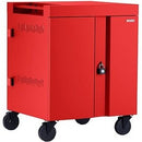 Bretford CUBE Cart AC for Up to 16 Devices w-Back Panel, Red Paint
