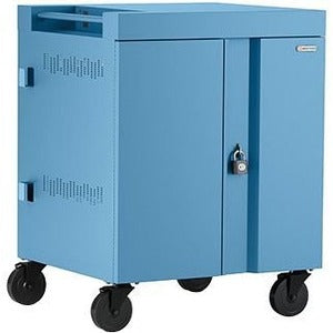 Bretford CUBE Cart AC for Up to 32 Devices w-Back Panel, Sky Paint - American Tech Depot