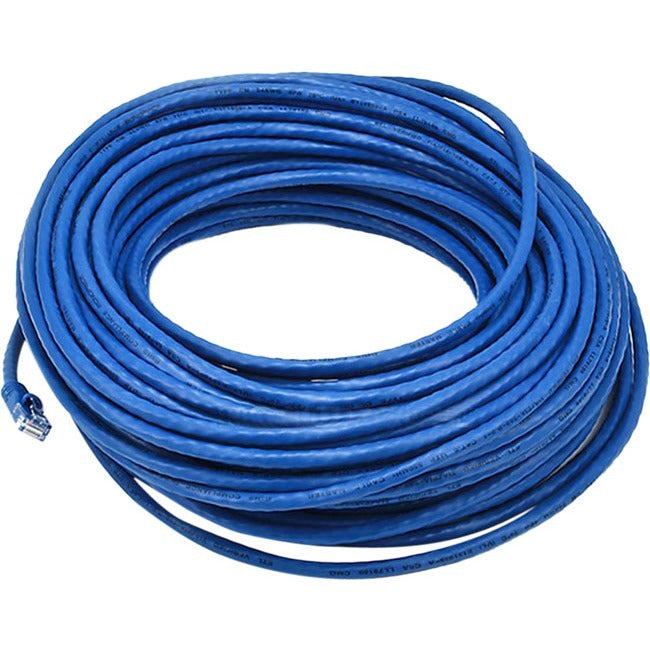 Monoprice Cat5e 24AWG UTP Ethernet Network Patch Cable, 100ft Blue - American Tech Depot