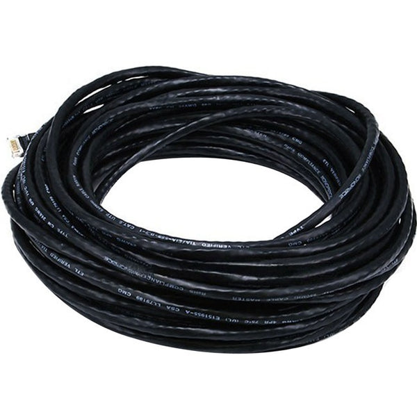 Monoprice Cat5e 24AWG UTP Ethernet Network Patch Cable, 50ft Black - American Tech Depot