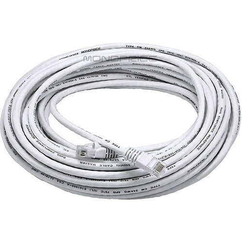 Monoprice 50FT 24AWG Cat6 550MHz UTP Ethernet Bare Copper Network Cable - White