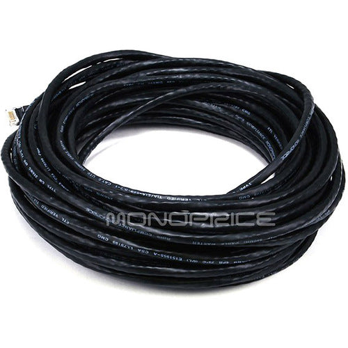 Monoprice 50FT 24AWG Cat6 550MHz UTP Ethernet Bare Copper Network Cable - Black