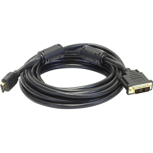 Monoprice 15ft 28AWG Standard HDMI to DVI Adapter Cable with Ferrite Cores, Black - American Tech Depot