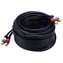 Monoprice 35ft Premium 2 RCA Plug-2 RCA Plug M-M 22AWG Cable - Black