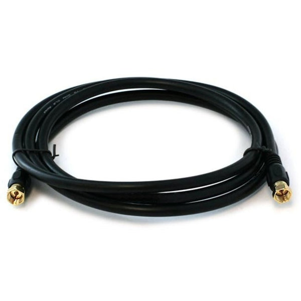 Monoprice, Inc. Rg6 Coaxial Cable W F Type 6ft - Black - American Tech Depot
