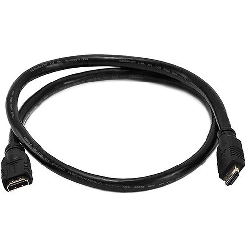 Monoprice 3ft 24AWG CL2 High Speed HDMI Cable Male to Female Extension - Black - American Tech Depot