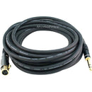 Monoprice 25ft Premier Series XLR Female to 1-4inch TRS Male 16AWG Cable (Gold Plated)