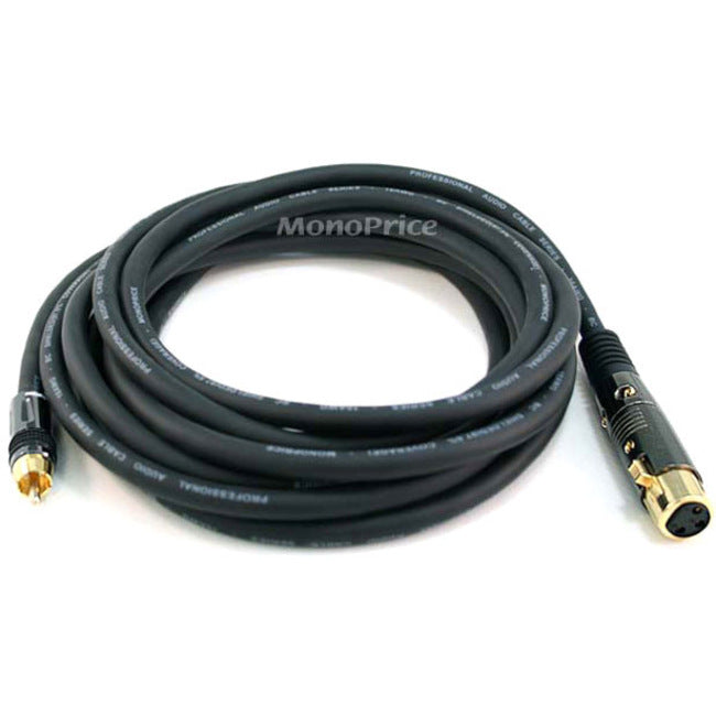 Monoprice 15ft Premier Series XLR Female to RCA Male 16AWG Cable (Gold Plated)